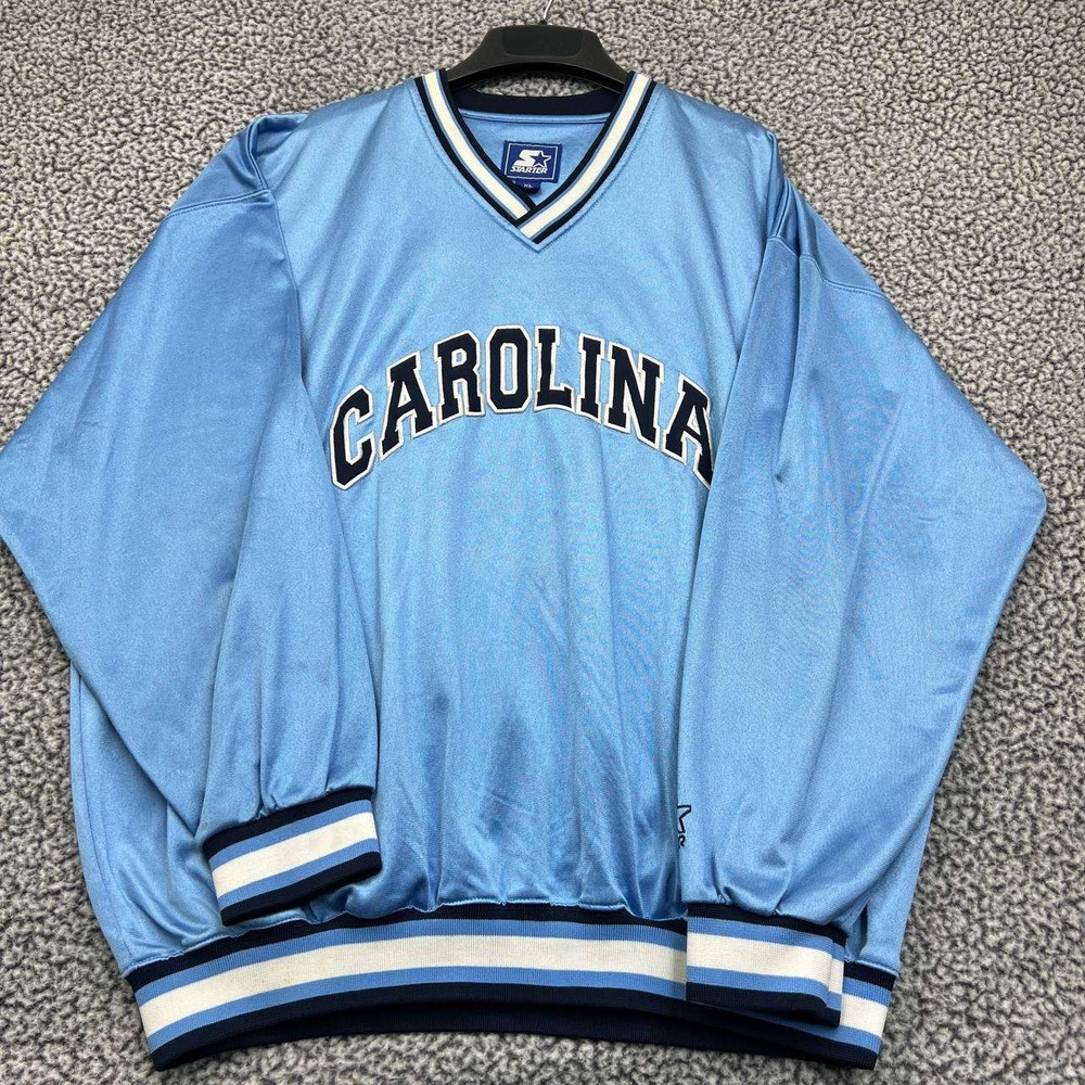 Vintage North Carolina Tar‎ Heels Windbreaker Jacket Men XL Starter Pullover